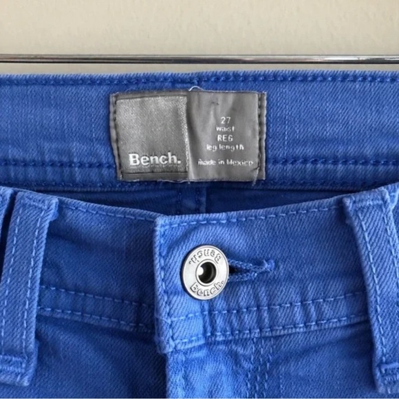 Bench Soft Stretchy Mid Rise Skinny Leg Fit Coloured Denim Jeans Pants Blue - Picture 4 of 10